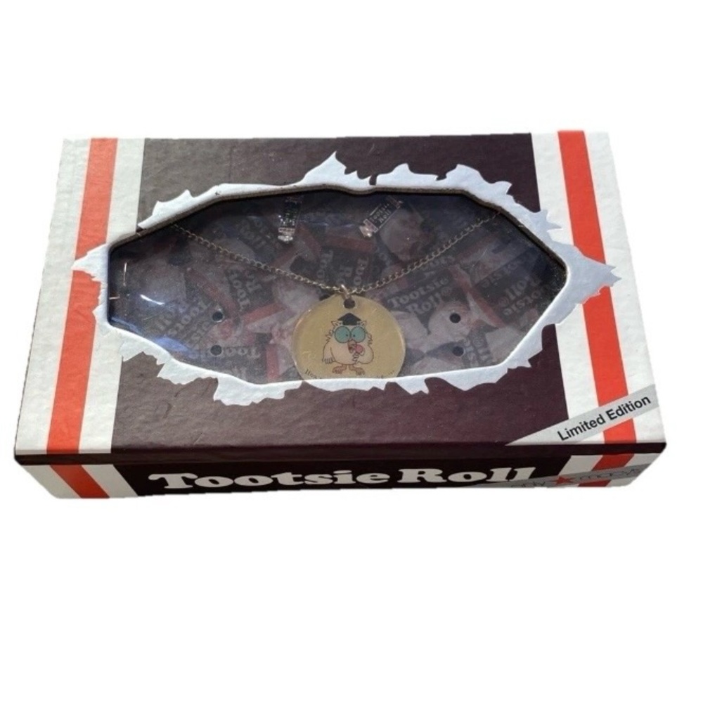 Tootsie Roll Limited Edition Owl Necklace and Earrings Set NEW